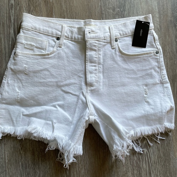 NWT (Revolve) Edyson Delon high rise womens shorts - size 28 - white - Picture 1 of 7